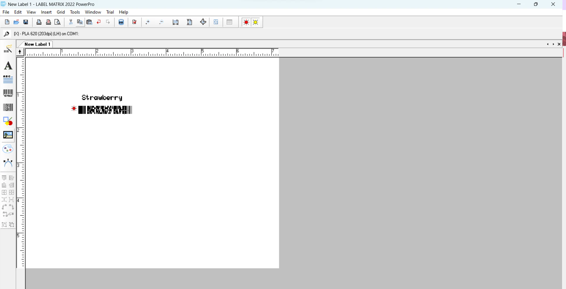 screenshot of LABEL MATRIX